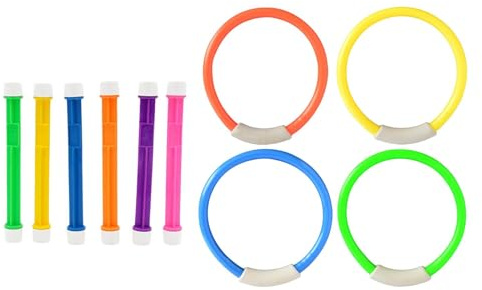 CRDARAAV 10x Diving Toys Fun Summer Sinker Set Pool Dive Rings Set for Games Children