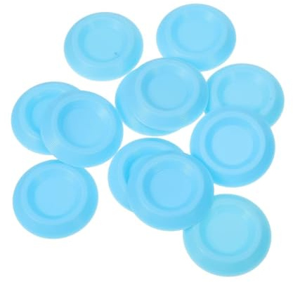 SHINEOFI 12 Comederos para Cucarachas Dubia de Plástico Duradero, Cuencos Azules para Terrarios y Reptiles, Soporte para Alimentación de Insectos Pequeños en Terrarios