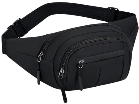 Sac Banane Homme Sac bandoulière de Grande capacité résistant à l'eau | Sac de ceinture pour Extérieur Randonnée Sport Running Fitness Course à pied Shopping