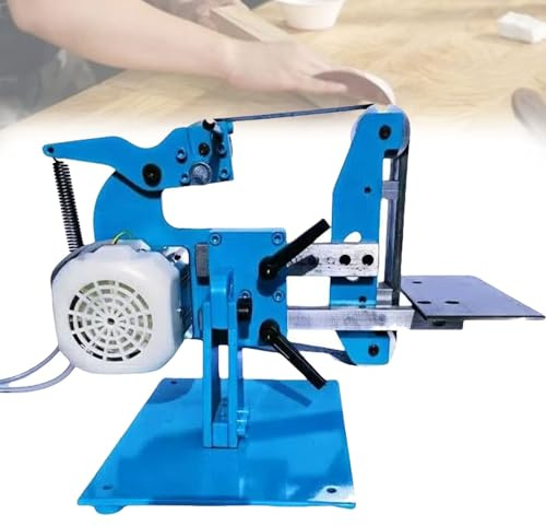 Pfps Levigatrice a Nastro Elettrica da 750W, Nastro da 915x50mm, Utilizzo Verticale E Orizzontale, Struttura Resistente Interamente in Acciaio, Levigatrice a Nastro da Banco per Officina
