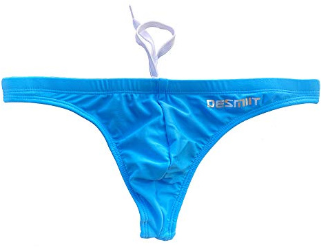 GOGOHOT Modischer Herren-Bikini, Tanga, Bademode, Hell, blau, L