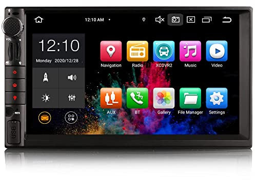 Android Radio Coche Universal 2 DIN 7 Pulgadas Android-14, Wireless Apple CarPlay Android-Auto - 8 Núcleos 4+64GB Dab+ Bluetooth 5.0 Navegador GPS 4G WiFi Pantalla Táctil