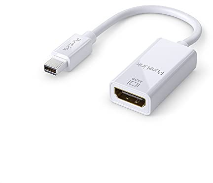 PureLink Mini DisplayPort auf HDMI Adapter, 4K Ultra HD 60Hz, 18GB/s Bandbreite, vergoldete Steckkontakte, 0,15m, weiß