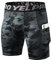 Yishengwan Herren Kompressionsshorts Tights Kurz Schnelltrocknendes Atmungsaktiv Sport Unterhosen Männer Leggings Kurz mit Handytasche Camo Schwarz XL