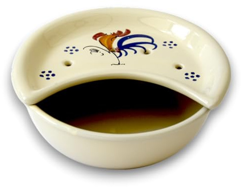 Colì Maioliche e Terrecotte dal 1650 Sponza Frisa Gallo, Ciotola scola friselle pugliesi - Diametro 19 cm