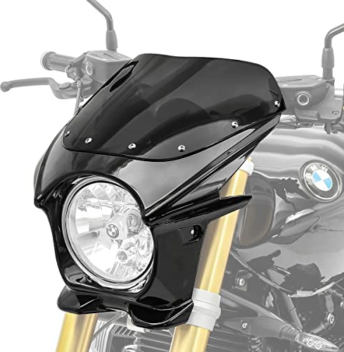 Airoad Scheinwerferverkleidung für Suzuki SV 650 / S/X VT2 schwarz - Motorrad-Lampenmaske für Scheinwerfer bis 180mm (7 Zoll) Durchmesser - Stoßfest, UV-beständig, Schwarz