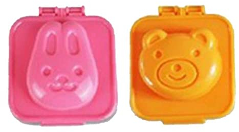 PiniceCore 2 Stücke Gekochte Eiform Niedlichen Cartoon 3D Eiform Bento Maker Cutter Dekorieren Eiwerkzeug Küche Zubehör Für Küche