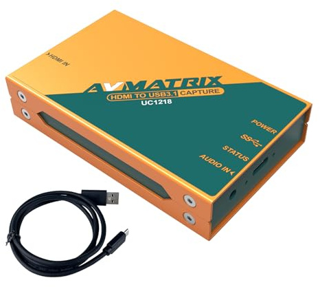 AVMATRIX Tarjeta de Captura de vídeo para la transmisión en Directo de Juegos (MS-UC1218-W)
