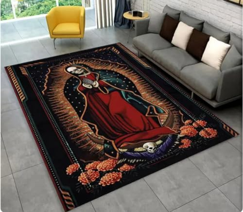 REIPOL Tapis Moderne de crâne d’Horreur, Tapis de Chambre à Coucher de Salon, Tapis de Sol antidérapant de Cuisine 50x80cm