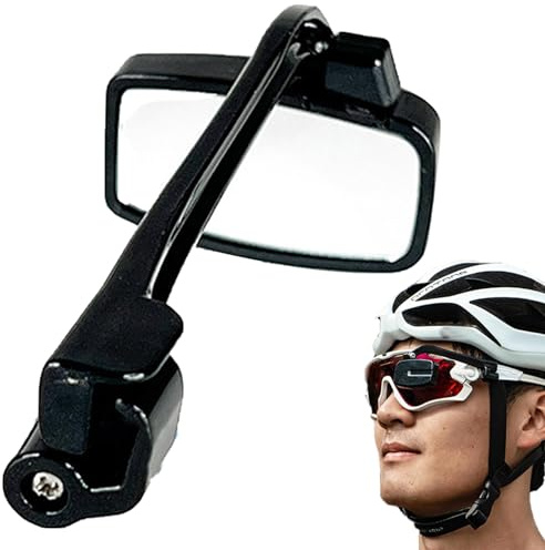 PRIMUZ Brillen-Rückspiegel, 3,62 x 1,18 x 1,61 Zoll, klarer Brillenspiegel, Leichter Fahrrad-Brillenspiegel, Fahrrad-Rückspiegel, Weitwinkelspiegel, Flacher Rückspiegel