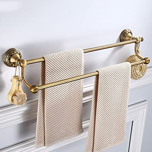 Generisch handtuchständer Antiker Doppelhandtuchhalter Wandmontage Bronze Badezimmer Handtuchhalter Ständer