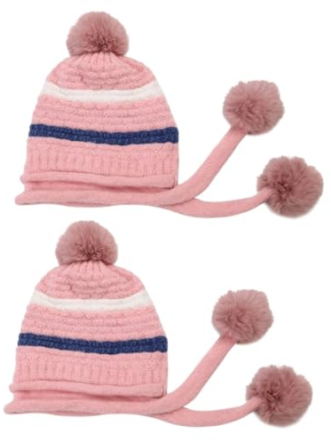 SAFIGLE 2stücke Damen Beanie Wolle Mit Drei Warm Und Gefüttert Für Ski Und Winteraktivitäten Für