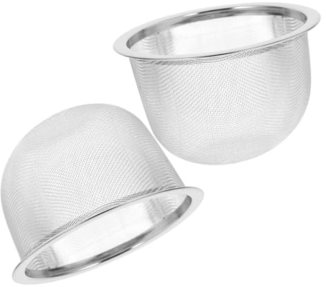 ABOOFAN Passoires à Thé Accessoire pour Infusion de Thé en Vrac Lot de 2 en Acier Inoxydable Filtre Solide et Stable, Tamis Fin pour Théière
