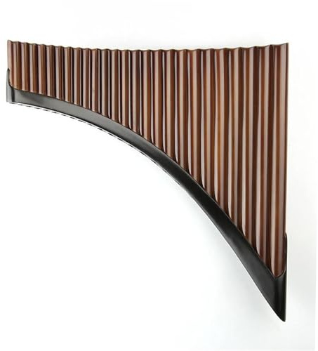 Panflöte Konzert 25 Pfeifen Zweifarbig C-Dur Braun Handgefertigt Bambusholz Flöte Braune Panflöte Traditionelles Holzblasinstrument(R)