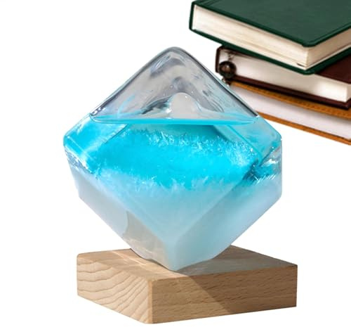 TQEBWUS Barómetro de vidrio de tormenta meteorológico, vidrio meteorológico, estación meteorológica Besreey Storm Glass, barómetro líquido, cubo de agua de , decoración del hogar para