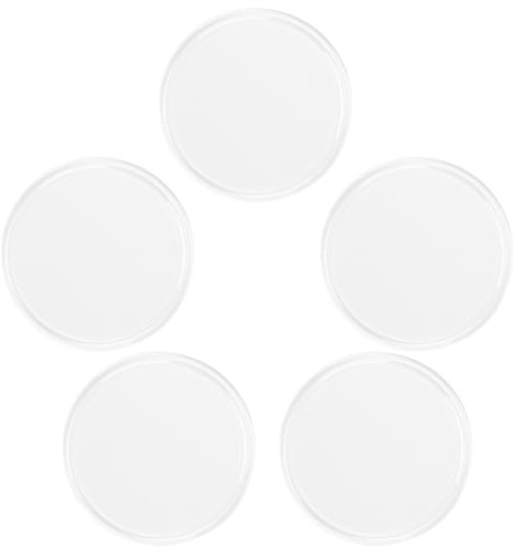 TOVINANNA 5 Stück Silikon Wimpernpad Weiß Wiederverwendbar Glatte Porenfreie Oberfläche für Wimpernverlängerung im Kosmetikstudio