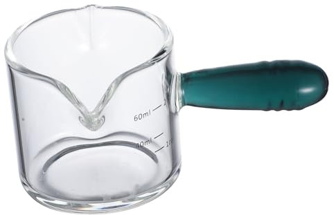 Zerodeko Tazza in Vetro Per Espresso Bicchierino Misurino in Vetro Da Accessorio Per Da Uso Domestico