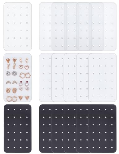 OLYCRAFT 18Pcs 3 couleurs acrylique boucle d’oreille carte d’affichage Portable acrylique boucle d’oreille organisateur 24 trous boucles d bijoux Rectangle montrer Rack d’oreilles fournitures