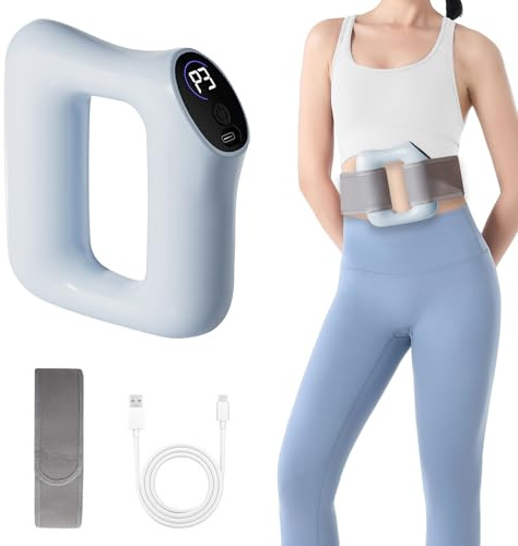 Anti Cellulite Massagegerät Elektrisch,Multifunktional Ganzkörper Faszienring Faszienmassagegeräte mit Verstellbarem Gurt 5 Gängen Verstellbares Massagegerät für Bauch Bein Bauch Arm Rücken (B)