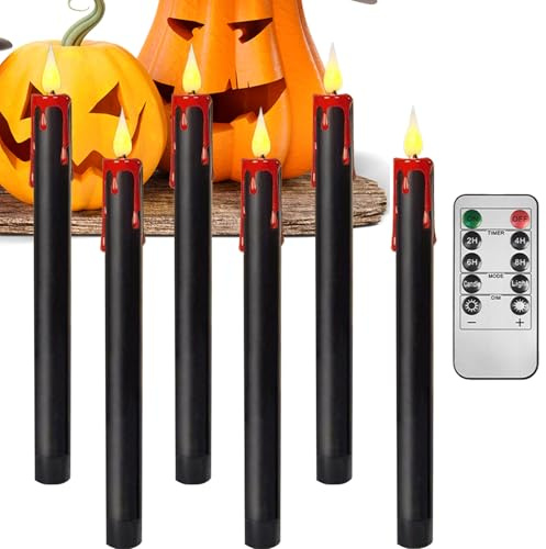 Saans Flame Como Velas - Decoración Intermitente Electric Bouggies | Luz De Halloween | Candelador Realista Ajustable Para Su Uso En La Escena De La Fotografía De Meditación De Teatro Y La Mesa E