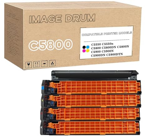 Tamburo Compatibile Per OKI 43381724 43381723 43381722 43381721 Tamburo Immagine, Funziona Per C5550 C5550n C5800 C5800DN C5900 C5900N C5900DN 4Color