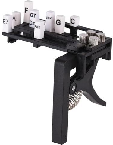 Zanthicia Anfängerfreundliches Ukulele Akkord unterstütztes Werkzeug mit ABS Kunststoffkonstruktion, gute Geschenke, Gitarren Akkord Trainer Werkzeug