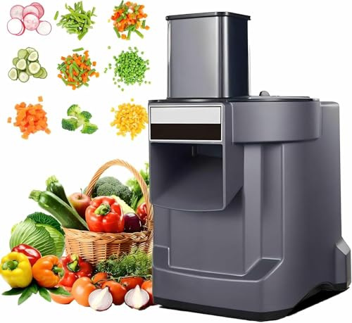 Picadora Eléctrica de Verduras Trituradora Multifuncional Cortadora Automática con Cuchillas Acero Inoxidable Para Cocina Frutas y Alimentos