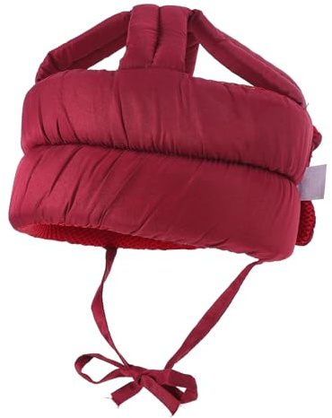 Kisangel Casco Anticaídas Blando para Adultos, Gorra Protectora Ajustable Color Rojo Respirable, Casco Resistente para Prevención de Lesiones Cabeza, Protección Segura para Personas