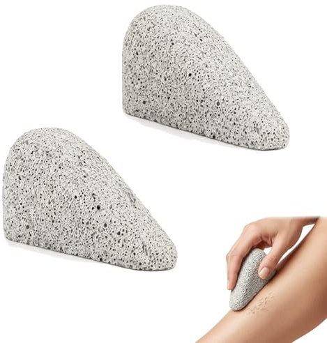 Velnos 2 Pcs Pumice Stone for Feet and Hands, Foot Stone Hard Skin & Callus Remover, Pedicure and Skin Exfoliation Tool (Grey)