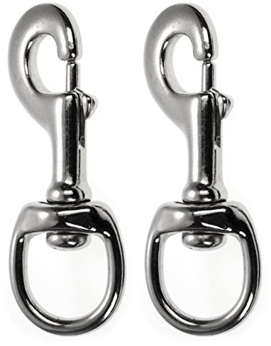 Ganzoo Schnappkarabiner 108 mm mit Drehgelenk, Karabinerhaken mit Bolzenverschluss und Drehkopf, 28 mm Öse, 2 Stück aus legiertem Stahl, für Hundeleine, Hundehalsband und Paracord 550, schwarz