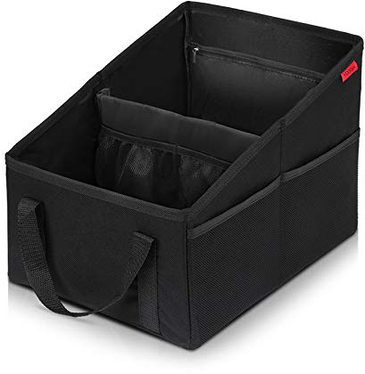 Autositz Organizer für Vorder- und Rücksitz, Sitzaufbewahrungstasche für Erwachsene und Kinder, mit Becherhaltern, Gurtbefestigung und Staufächern für Spielzeug, Bücher, Snacks und andere Utensilien