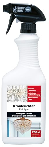 Baufan Kronleuchter Reiniger 750ml I Crystal-Reiniger für strahlenden Glanz I Schnelle & Effektive Reinigung I Kristall Deckenleuchte Reinigungsspray