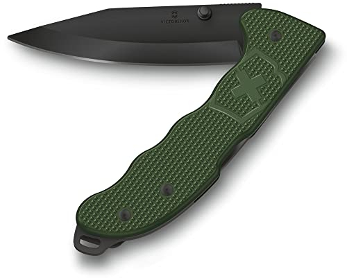 Victorinox Coltellino Svizzero Hunter Evoke BSH Alox, Multiuso, Outdoor, 4 Funzioni incl. Lama da 10 cm e Perno per Pollice, Verde Oliva