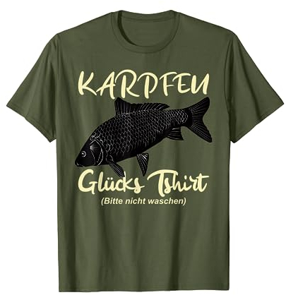 lustige Angeln Fischer Bekleidung Karpfen Fisch Friedfisch Schuppenkarpfen Angler Geschenk T-Shirt, Unisex, Grün, S