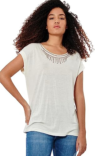 Kaporal, Tee Shirt pour Femme, Modèle JANK, Jersey, Couleur Offwhi, Taille XL