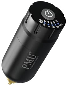 PMU Alimentatore Tatuaggio Wireless RCA Ricaricabile per Macchinetta Tatuaggi (Nero)