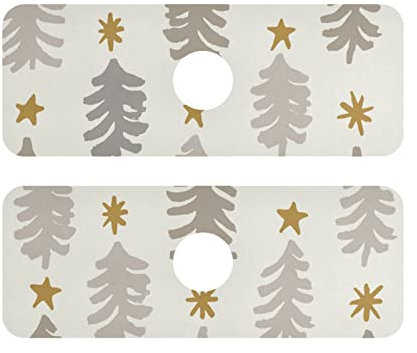 Wasserhahn Spritzschutz rutschfeste Spüle Spritzschutz Kieselstein Weihnachtsbäume beige