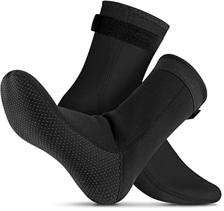 Tesyeux 3 mm neoprendräkt strumpor, vattentäta strumpor, strandstrumpor, män kvinnor sport dykstrumpor/simstrumpor/termostrumpor, vattentäta och halkfria, M, M