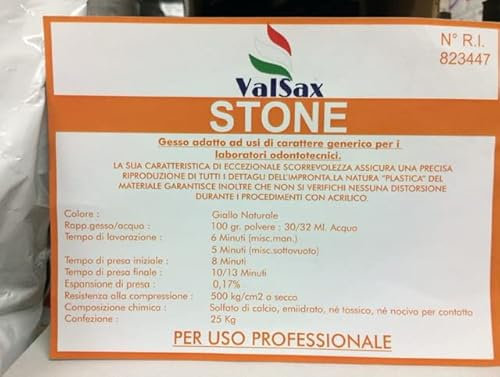Gesso Per Stampi, Gesso Dentale, Gesso Per Stampi Giallo, Gesso Modelli IV Classe Valsax 5kg