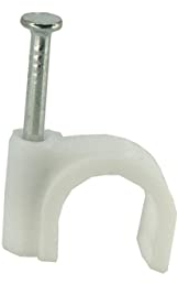 Garneck 300stücke Rund Kabelklemme Weiß Kunststoff Verdrahtung Leitungskarte Leitungsclips Kabeldrahtclips Für Kabelmanagement Elektro Ethernet Draht