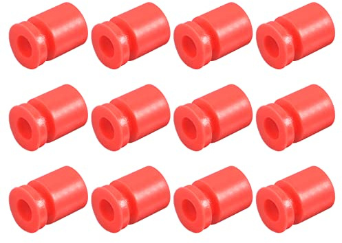 sourcing map RC Vibrationsschutz Gummi Bälle für RC F4 F7 Flugregler M3x8mm Stoßdämpfung Bälle (Rot) 12Pack