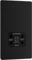 BG Electrical Dual Voltage Shaver Plug Socket, Electric Toothbrush Charger Socket for Bathrooms, Screwless Front Plate, Premium Flatplate, 2-Pin, Matt Black, 115V / 240V, FFB20
