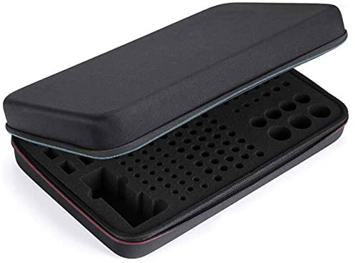 Battery Organizer for 147 Batteries with 3 Compartments, Waterproof Storage Box for AAA, A, C, 9V, Black, 40x27x9, Black, 40x27x9