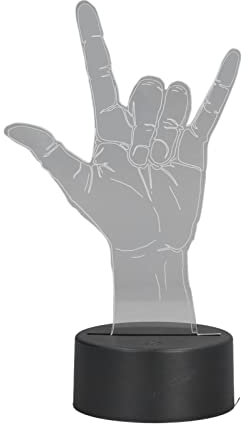 3D I Love You Sign Language Night Light, Seven Colors, Touch Control, USB or Battery Powered, Night Light for Kids