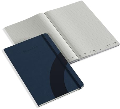 Dabliu Note Bloc-notes A4 smart, Eco-Pelle, Blu, indispensabile per attivare tutte le funzioni digitali Pen +!