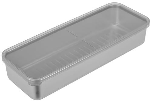 BESTonZON Edelstahl Speckbehälter Luftdichte Aufbewahrungsbox Für Kühlschrank Für Fleisch Und Obst Stapelbar Praktischer Lebensmittelspeicher Edelstahl Lebensmittelbehälter Für Frische Aufschnittwaren
