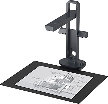 CZUR Buchscanner 14MP Scanner mit Led Schreibtischlampe, Dokumentenscanner mit OCR für Win und Mac, HD Dokumentenkamera scan bis zu A3 (Aura Pro)