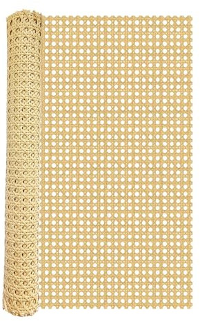 50cm x 100cm Wiener Geflecht,Wiener Geflecht Meterware,Kunststoff PE Cane Webbing Rattan Roll,Wiener Geflecht Flechtmatten for Rattan Craftsmen,Handgemachtes PE Rattan Geflecht für DIY Möbeldekoration