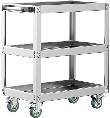 ENWYTE Dolly-Tragewagen Werkzeugwagen CNC-Werkzeug-Dolly technischer 3-stufiger Tragfähigkeit 300 kg mit Universal-Bremsrädern kann frei und einfach platziert Werden bewegt
