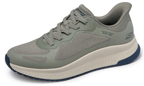 Skechers Uomo Slip-in Bobs Sport Squad Chaos 4 Trainers, Black